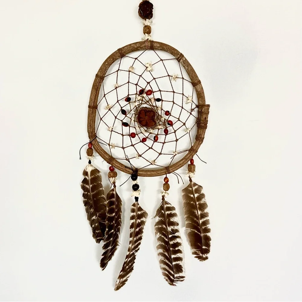 Handmade Unique Peruvian Ayahuasca‎ Root Ceremony Dream Catcher